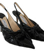Jimmy Choo Elegant Black Leather Pointed Toe Pumps