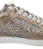 Jimmy Choo Ballet Pink Glitter Leather Sneakers