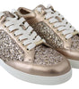 Jimmy Choo Ballet Pink Glitter Leather Sneakers