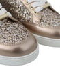 Jimmy Choo Ballet Pink Glitter Leather Sneakers
