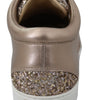Jimmy Choo Ballet Pink Glitter Leather Sneakers