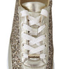 Jimmy Choo Antique Gold Glitter Leather Sneakers
