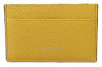 Porte-cartes en cuir jaune soleil Jimmy Choo