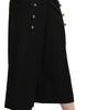 Dolce &amp; Gabbana Elegant High Waist Wide Leg Virgin Wool Trousers