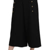 Dolce &amp; Gabbana Elegant High Waist Wide Leg Virgin Wool Trousers