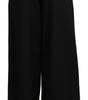 Dolce &amp; Gabbana Elegant High Waist Wide Leg Virgin Wool Trousers