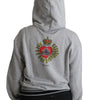 Dolce & Gabbana Gray Printed Hooded Exclusive Logo Sweater