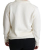 Dolce & Gabbana White Floral Wool Pullover Sunflower Sweater