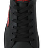 Baskets élégantes en cuir Dolce &amp; Gabbana avec accents rouges