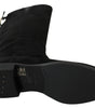 Dolce & Gabbana Elegant Black Suede Knee High Boots