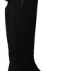 Dolce & Gabbana Elegant Black Suede Knee High Boots