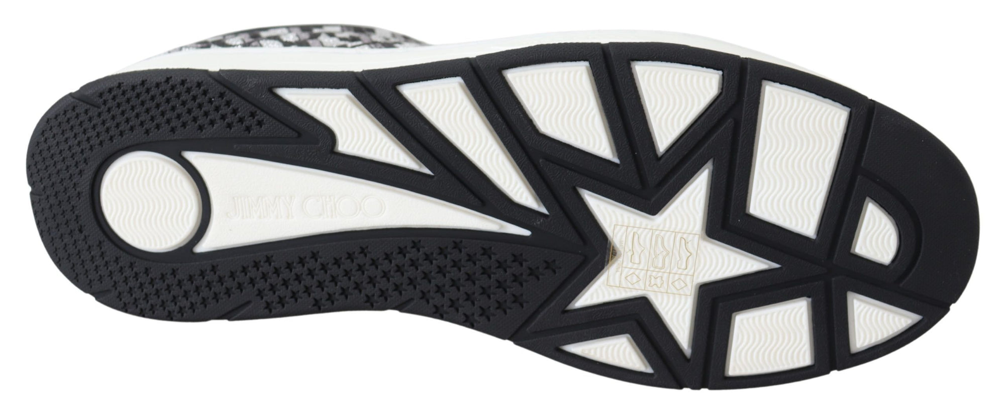 Baskets scintillantes Jimmy Choo - Argent et noir