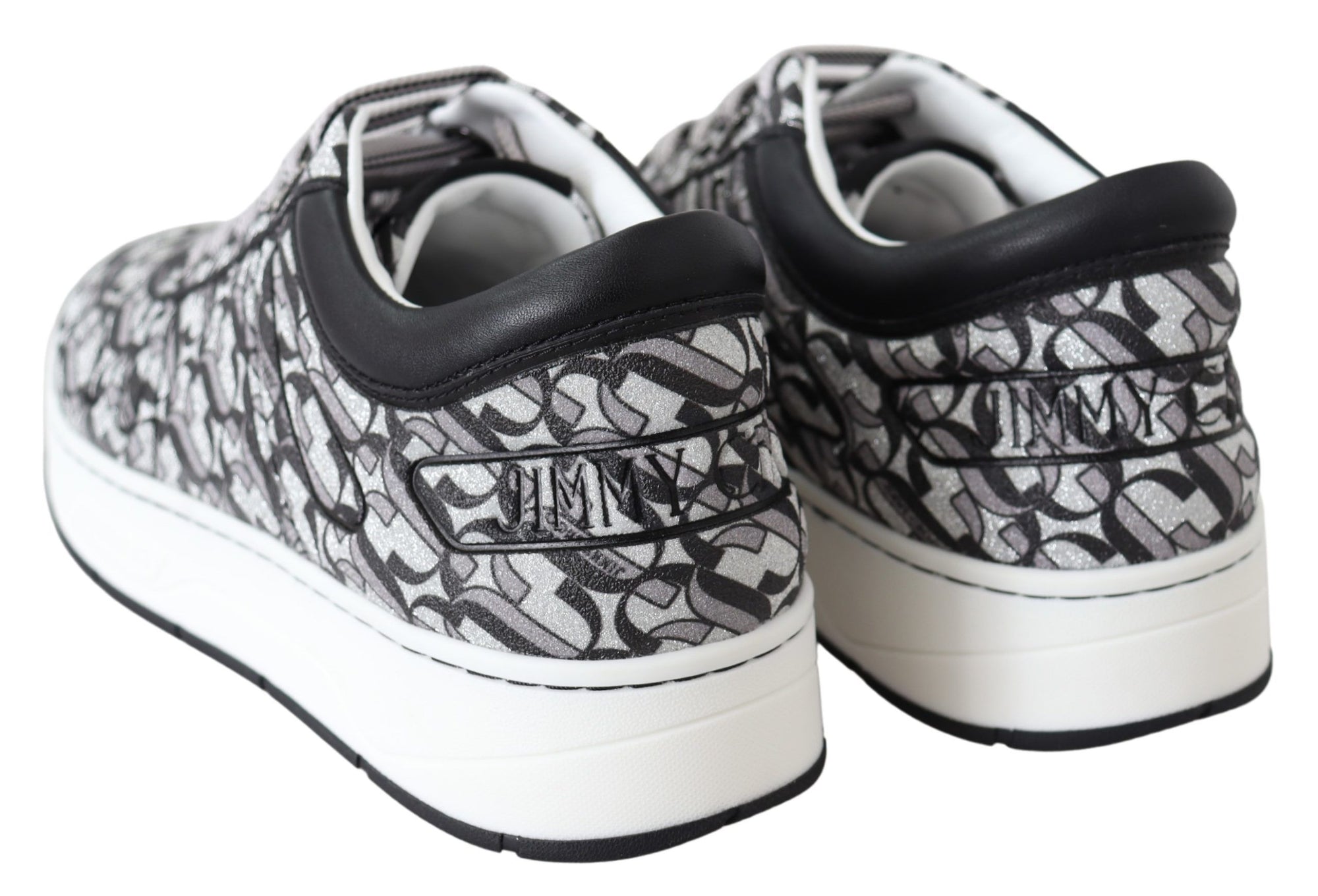 Baskets scintillantes Jimmy Choo - Argent et noir