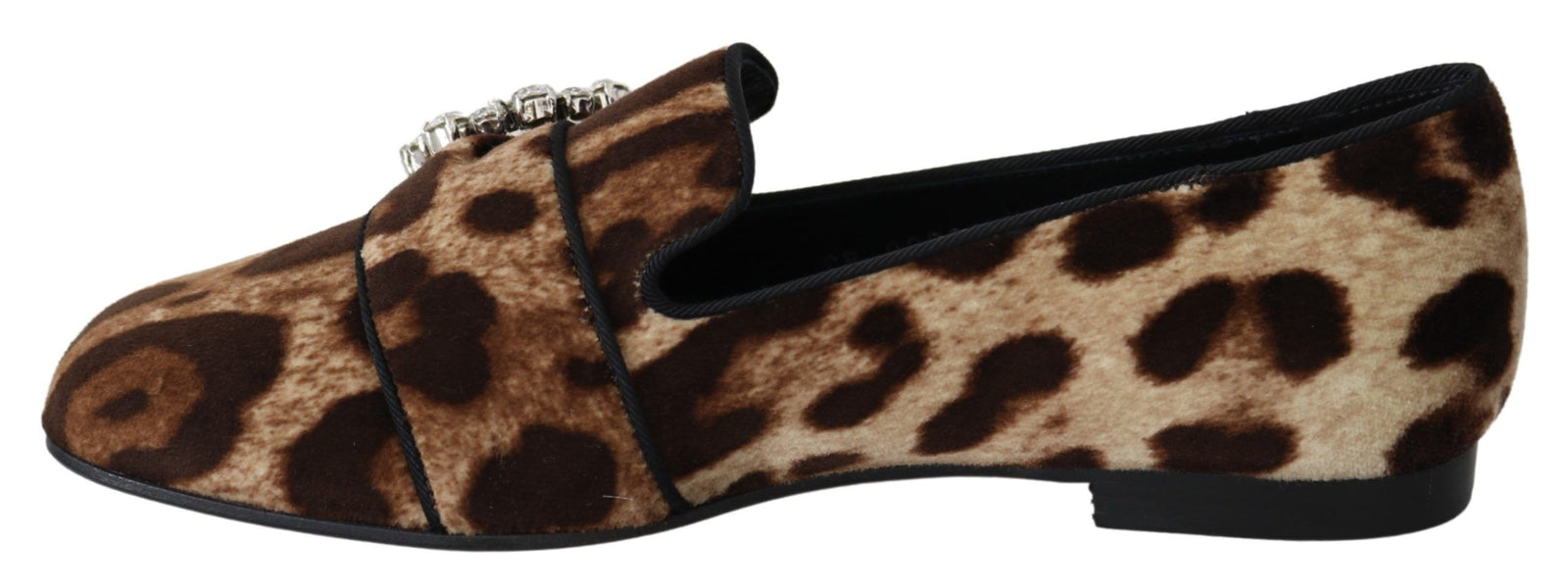 Mocassins Dolce & Gabbana à imprimé léopard et cristaux