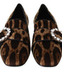 Mocassins Dolce &amp; Gabbana à imprimé léopard et cristaux