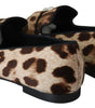 Mocassins Dolce &amp; Gabbana à imprimé léopard et cristaux