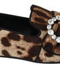 Mocassins Dolce &amp; Gabbana à imprimé léopard et cristaux