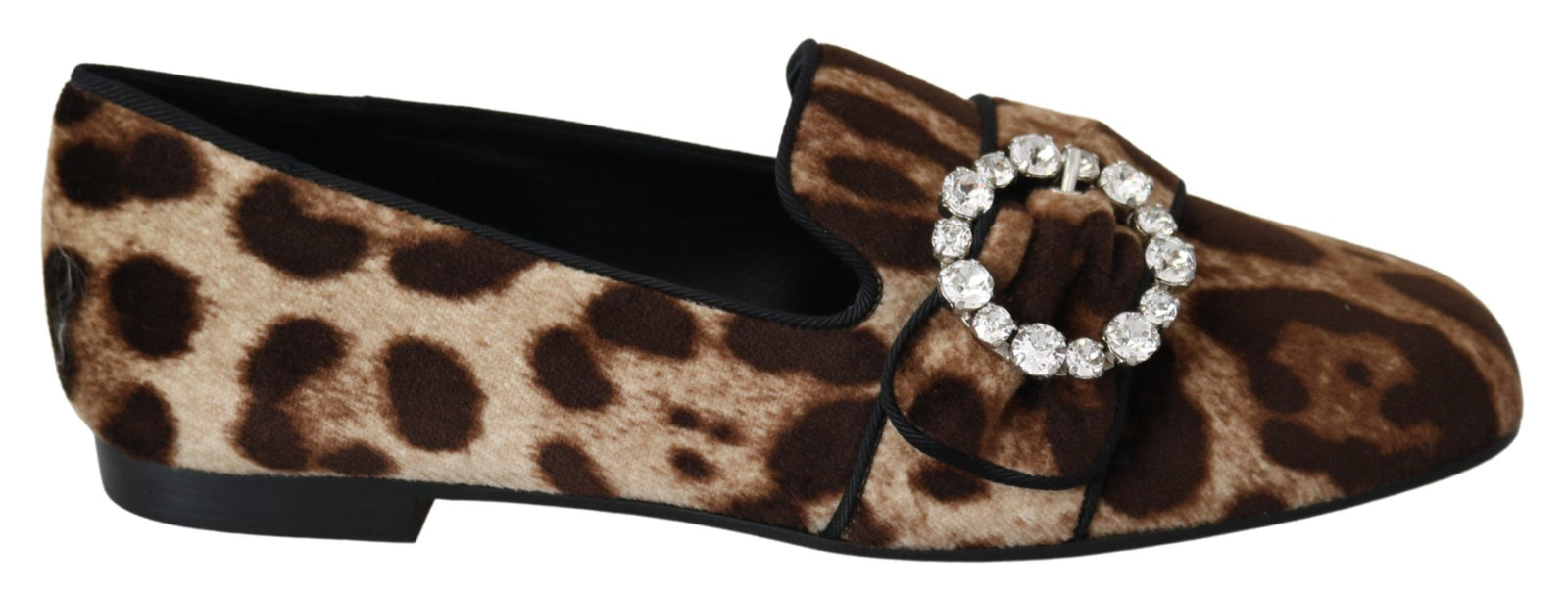 Mocassins Dolce & Gabbana à imprimé léopard et cristaux
