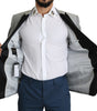 Dolce &amp; Gabbana Elegant Silk Blend Light Gray Blazer
