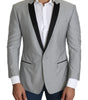 Dolce &amp; Gabbana Elegant Silk Blend Light Gray Blazer