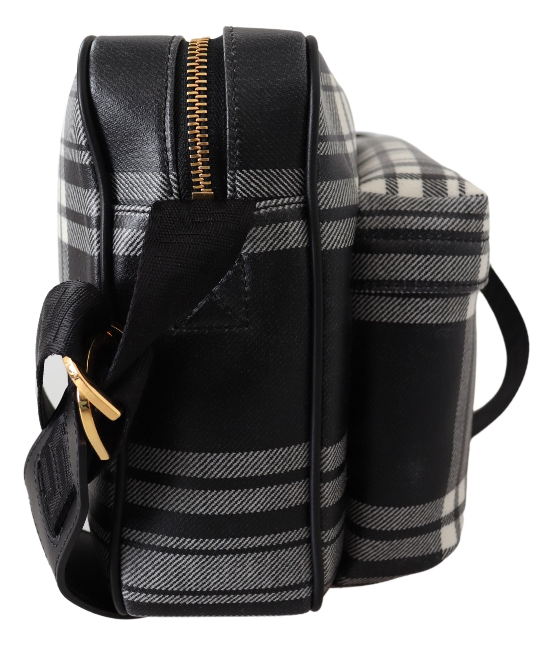 Sac bandoulière élégant en cuir gris Versace