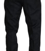 Dolce & Gabbana Black Wool Skinny Cropped Trouser Dress