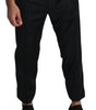 Dolce & Gabbana Black Wool Skinny Cropped Trouser Dress