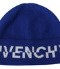 Bonnet unisexe Givenchy Chic en laine cobalt avec logo