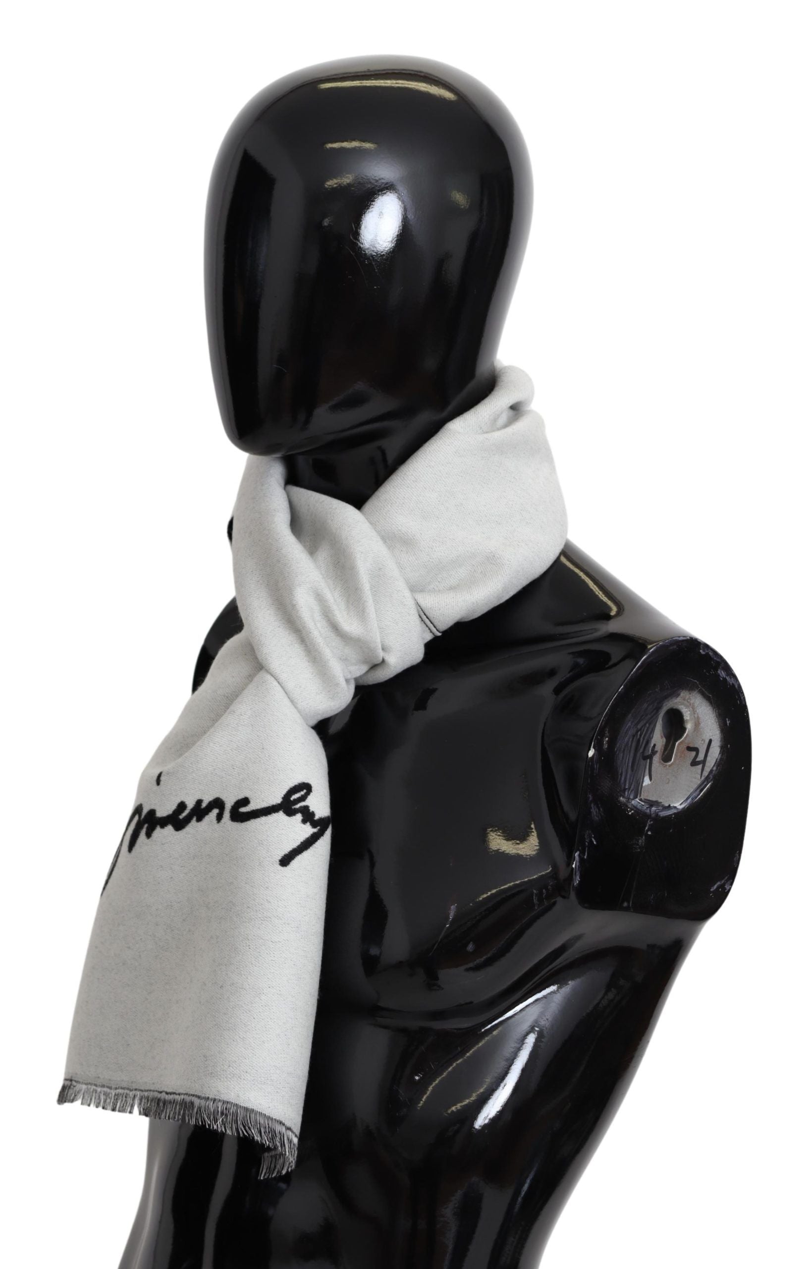 Écharpe élégante en laine et soie mélangées monochromes Givenchy