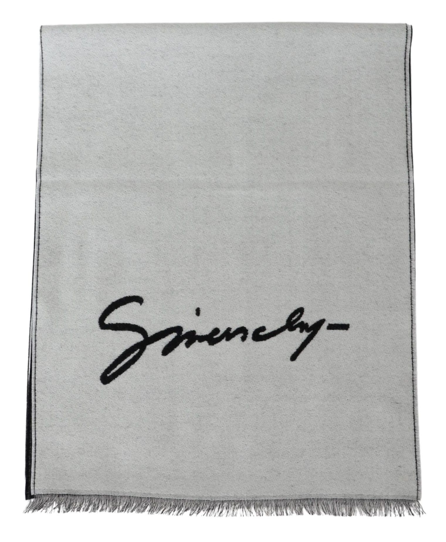 Écharpe élégante en laine et soie mélangées monochromes Givenchy
