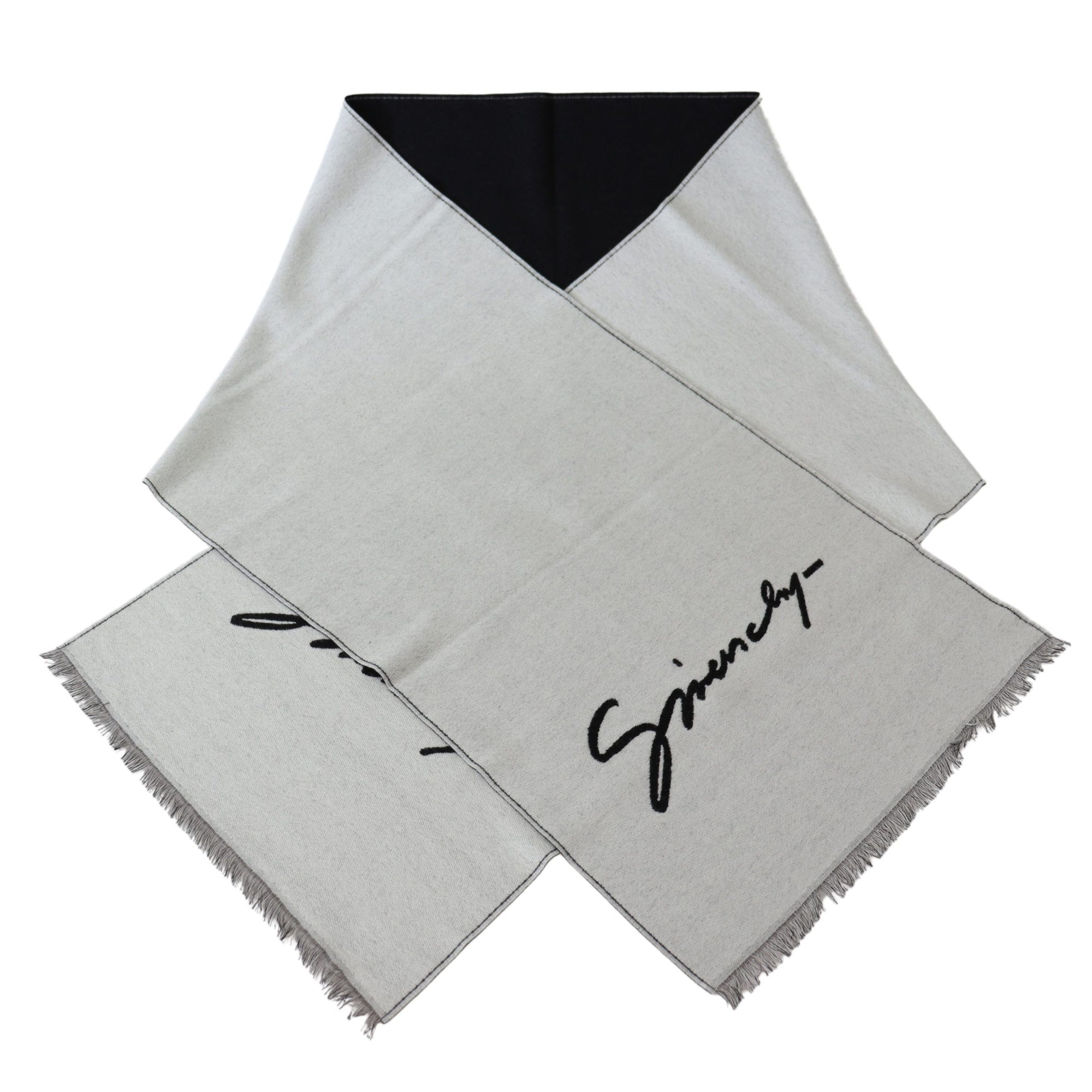 Écharpe élégante en laine et soie mélangées monochromes Givenchy