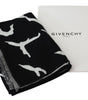 Écharpe unisexe élégante en laine et soie Givenchy, noire et blanche
