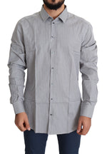 Chemise habillée en coton à carreaux coupe slim Dolce &amp; Gabbana
