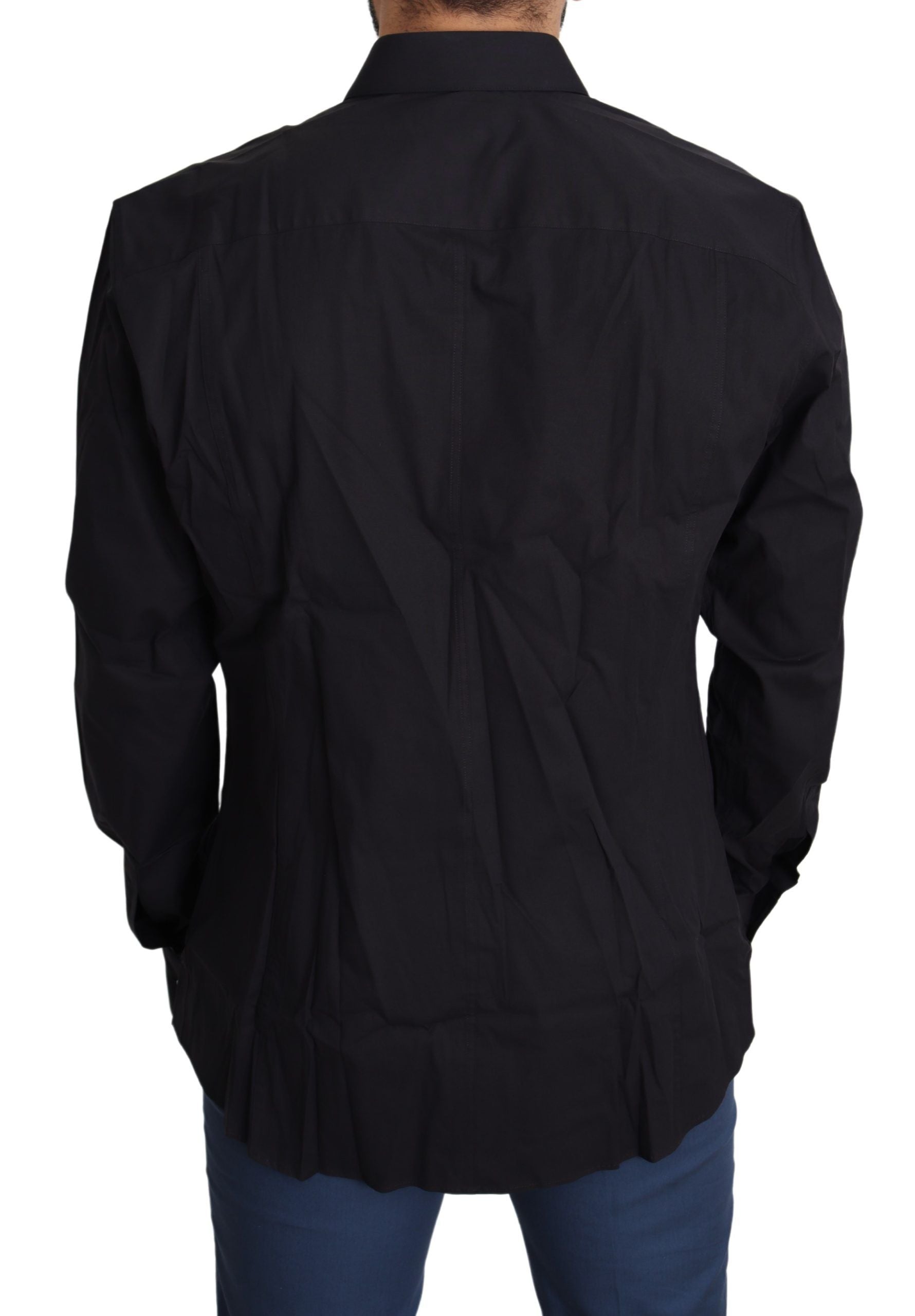 Chemise habillée noire élégante coupe slim Dolce &amp; Gabbana