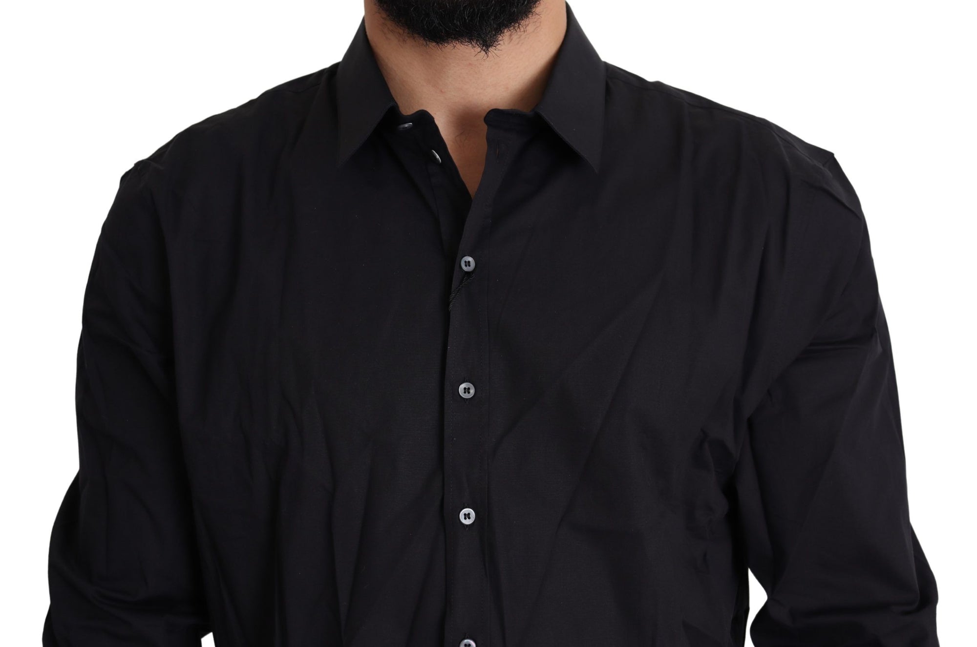 Chemise habillée noire élégante coupe slim Dolce &amp; Gabbana