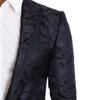 Dolce &amp; Gabbana Elegant Silk Blend Martini Blazer in Blue