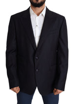 Dolce &amp; Gabbana Elegant Black Virgin Wool Men's Blazer
