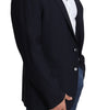 Dolce &amp; Gabbana Exquisite Black Wool Stretch Martini Blazer