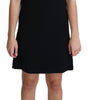 Dolce & Gabbana Black Viscose Stretch A-line Shift Mini Dress