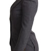 Dolce & Gabbana Gray Single Breasted Fitted Blazer Wool Jacket
