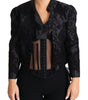 Dolce & Gabbana Black Lace Sheer Corset Organza Silk Jacket