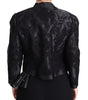Dolce & Gabbana Black Lace Sheer Corset Organza Silk Jacket