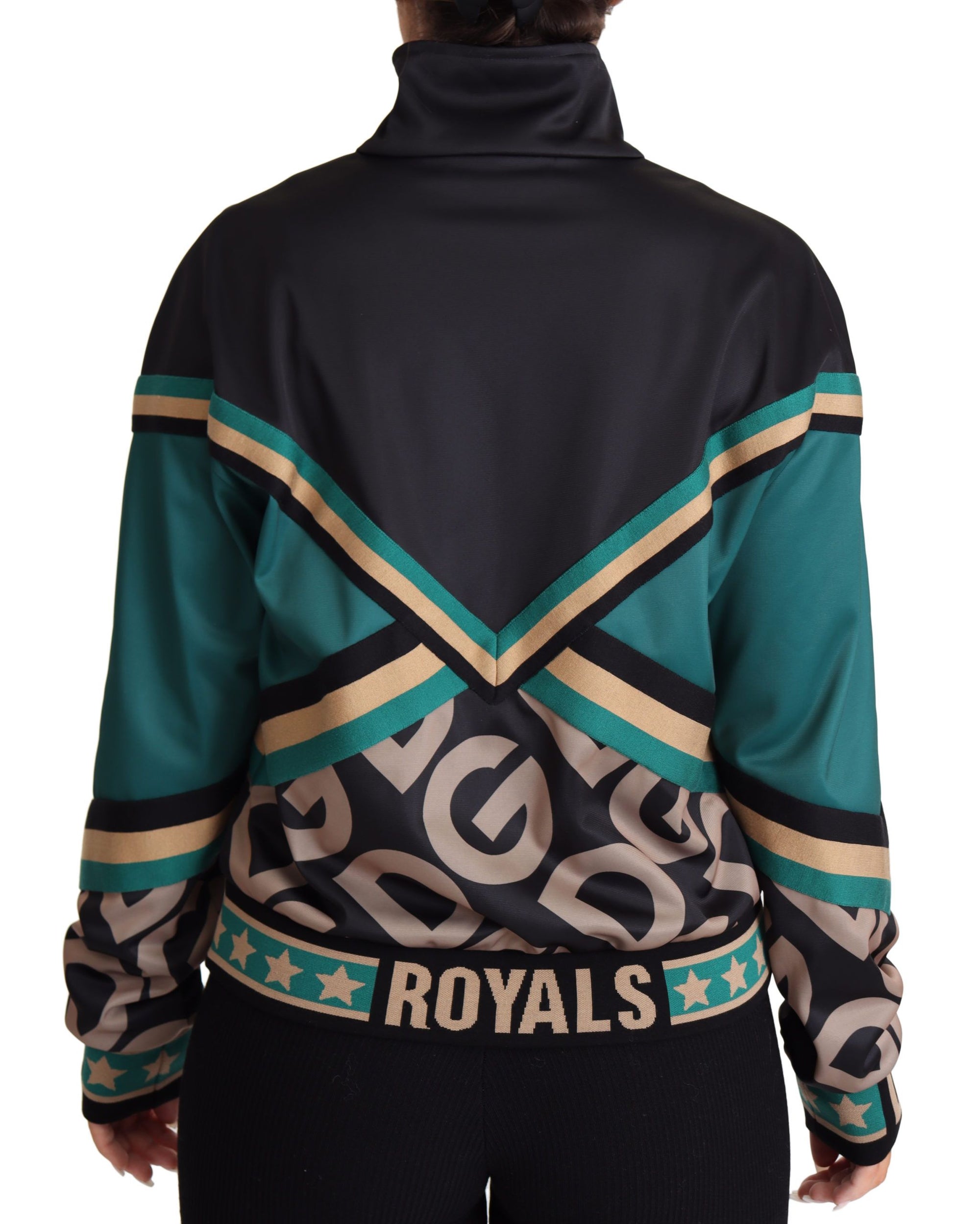 Dolce & Gabbana Multicolor DG Logo Mania Track Bomber Jacket