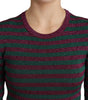 Dolce & Gabbana Multicolor Stripes Crew Neck Pullover Sweater