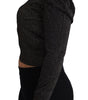 Dolce & Gabbana Black Gold Cropped Women Pullover Sweater