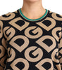 Dolce & Gabbana Multicolor DG Mania Wool Crewneck Pullover Sweater