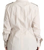 Dolce & Gabbana Beige Poplin Safari Fitted Pocket Shirt Top