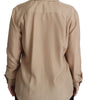 Chemise élégante en soie beige Dolce & Gabbana
