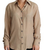 Chemise élégante en soie beige Dolce & Gabbana