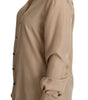 Chemise élégante en soie beige Dolce & Gabbana